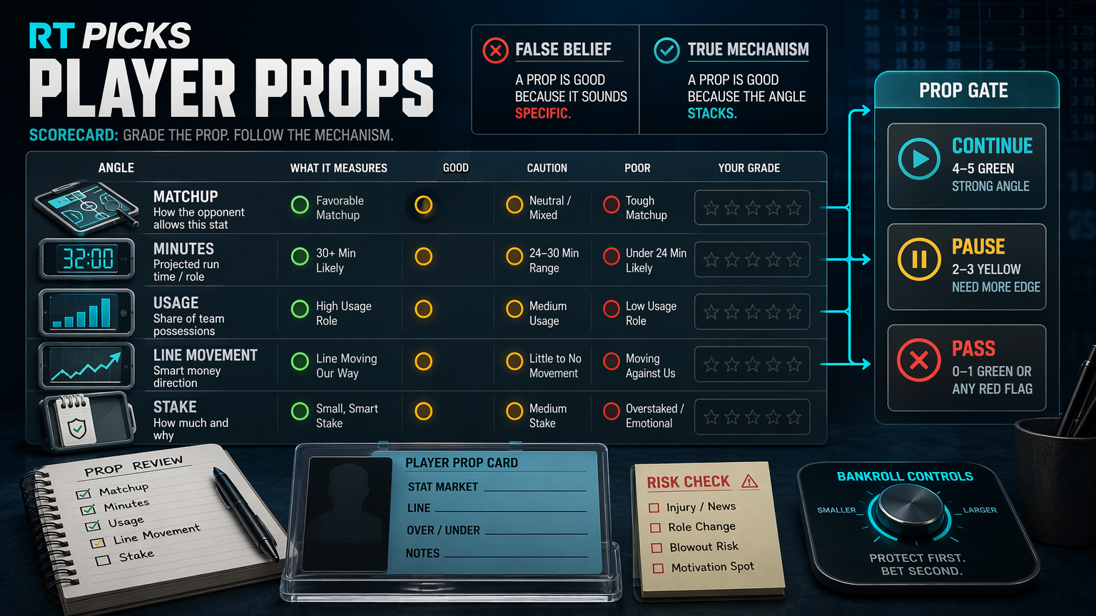Using RT Picks for Player Props Without Blind Tailing renewal scorecard infographic