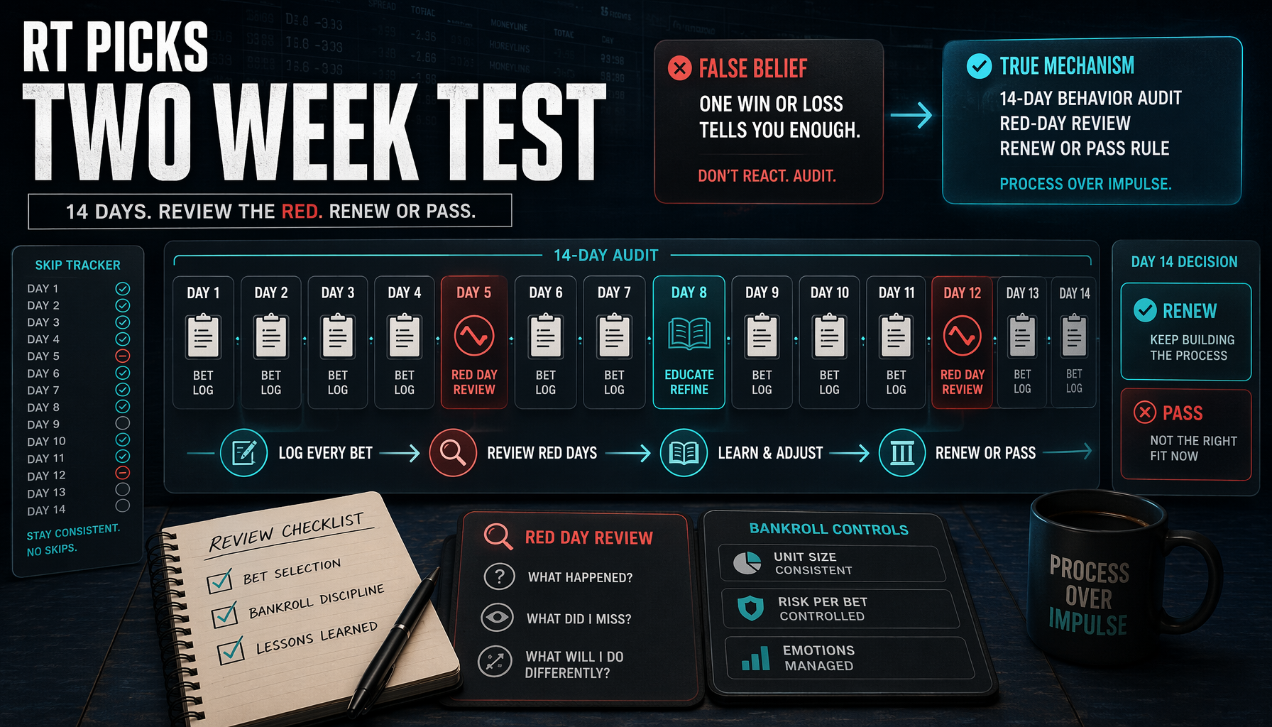 The 14-Day RT Picks Test: What to Track Before You Renew infographic
